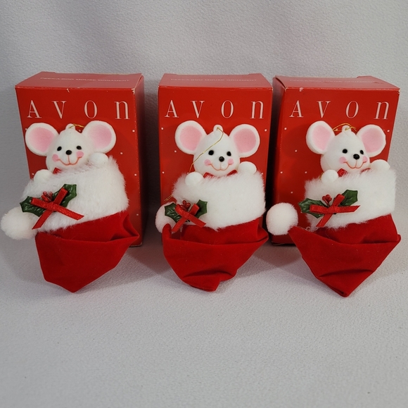 (3) Avon Peek-A-Boo Mouse Ornament - Picture 1 of 14